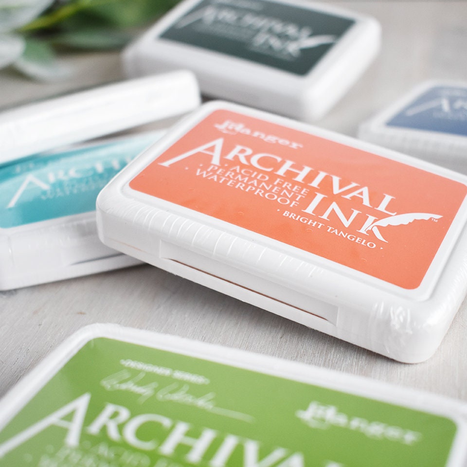 Stamp Ink Pad, Ranger Archival Dye Rubber Stamp Ink, Available in 30+  Colors - Printed Heron