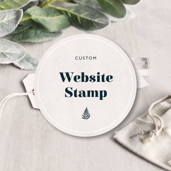 Custom Website Stamp |  Etsy Shop or Social Media Stamp