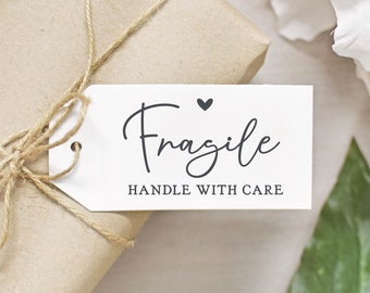 Fragile Handle With Care Clear Rubber Stamp