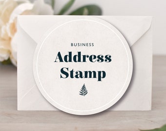 Custom Business Logo and Return Address Stamp