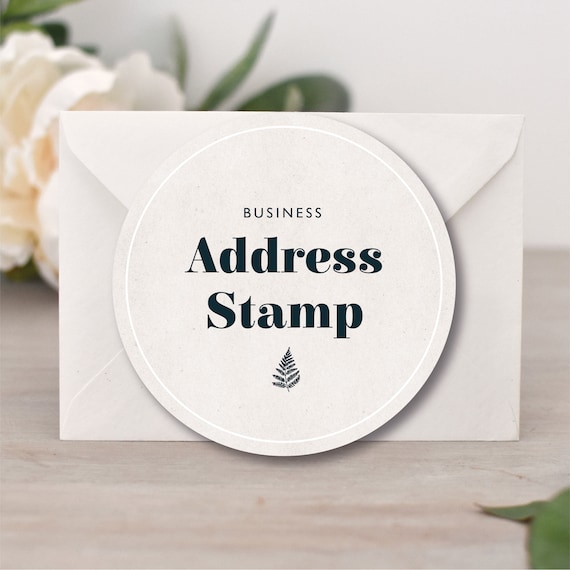 Business Icon Custom Address Stamp