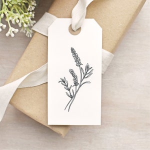 Curved Lavender Rubber Craft Stamp