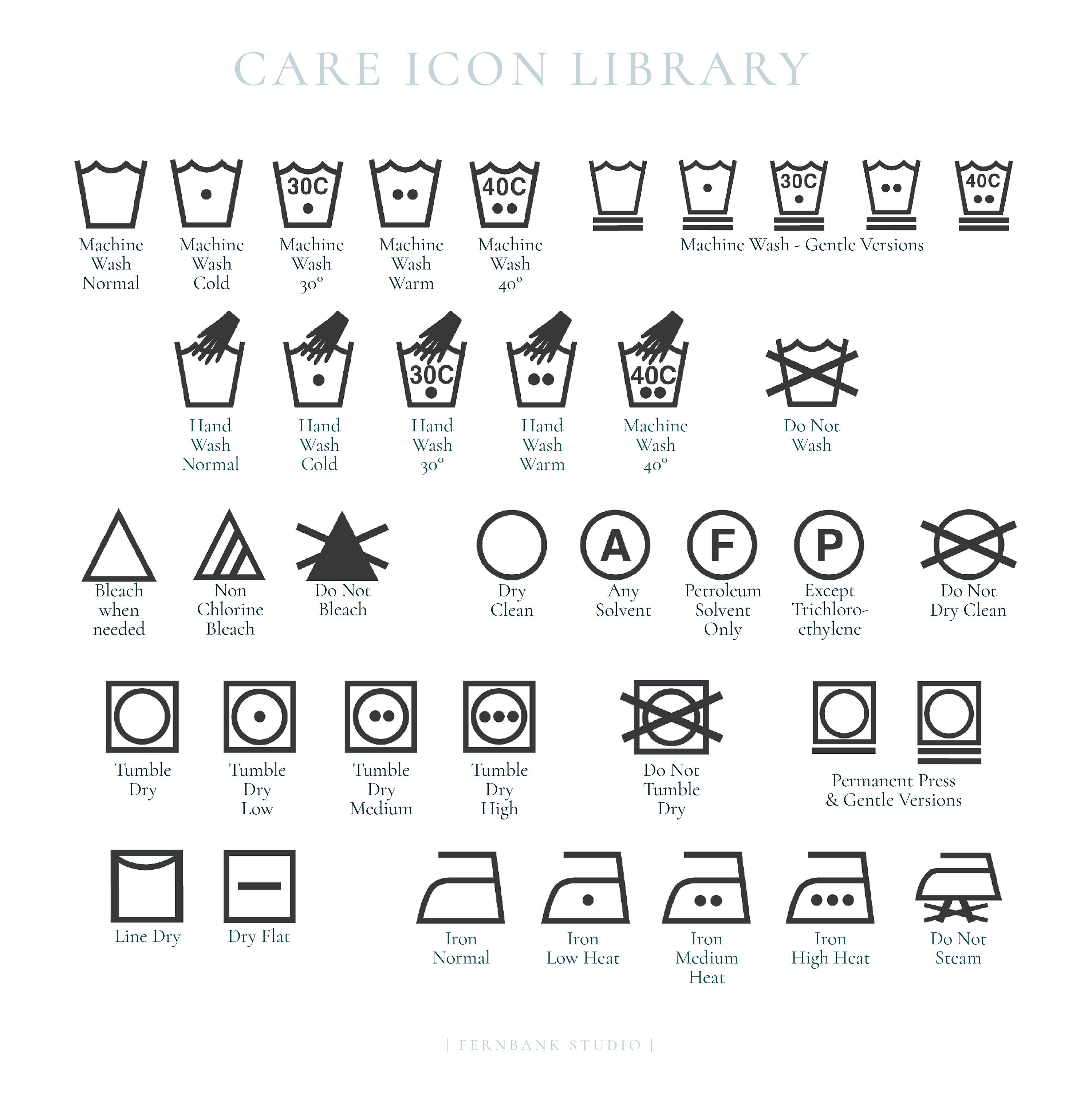 Custom Care Label Stamp for Washing Instructions with Garment Etsy