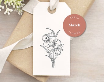 Daffodil Plant Stamp | March Birth Flower