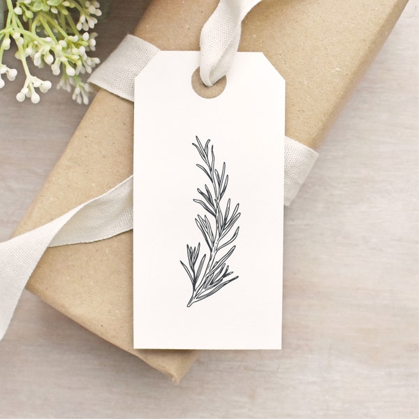 Rosemary Sprig Rubber Craft Stamp