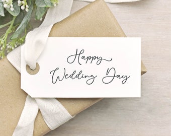 Happy Wedding Day Clear Rubber Stamp