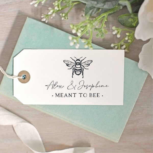 Meant To Bee Custom Wedding Clear Rubber Stamp