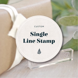 Custom Single Line Text or Logo Stamp