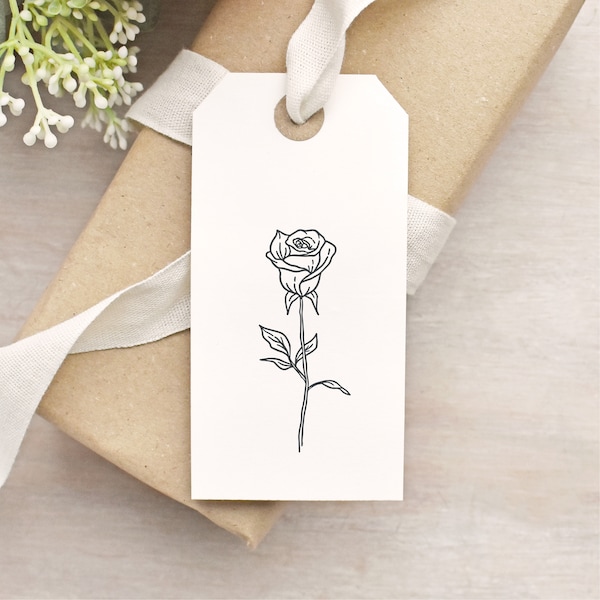 Closed Rose Bud Flower Craft Stamp