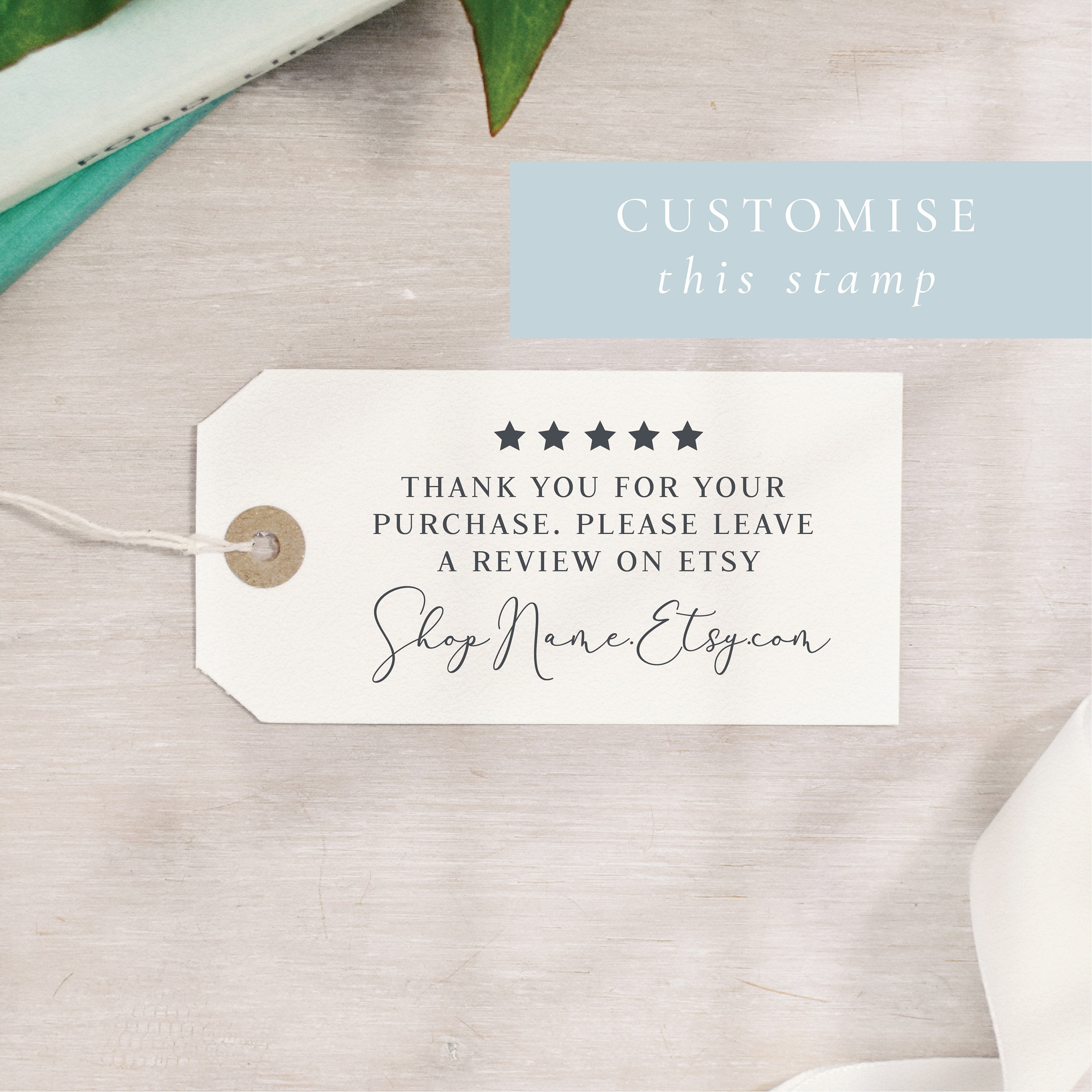 Custom Leave A Review on Etsy Stamp Etsy
