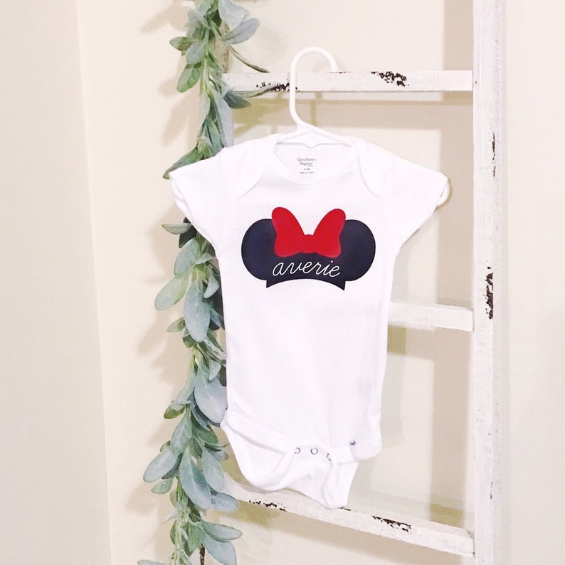 Minnie Mouse Disney Baby Onesie / Disney Trip/ Baby Shower Etsy