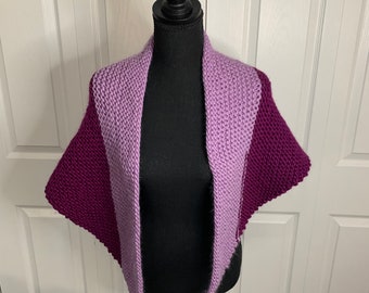 Beautiful wool maroon lavender shawl petite