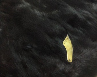 Black Fox Fur Throw Blanket: Genuine Fur Bedspread