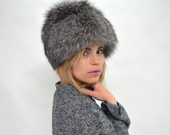 Ouchanka (Chapeau Russe) En VRAIE Fourrure De Renard - Pour Homme - Hiver Très Chaud - Fabriqué à La Main