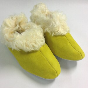 Genuine shearling slippers for women, shearling slippers, shearling shoes, fur slippers, real fur slippers, sheepskin slippers. Genuine fur. image 4