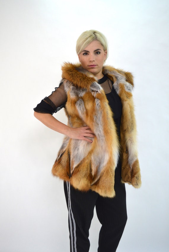 red fur vest