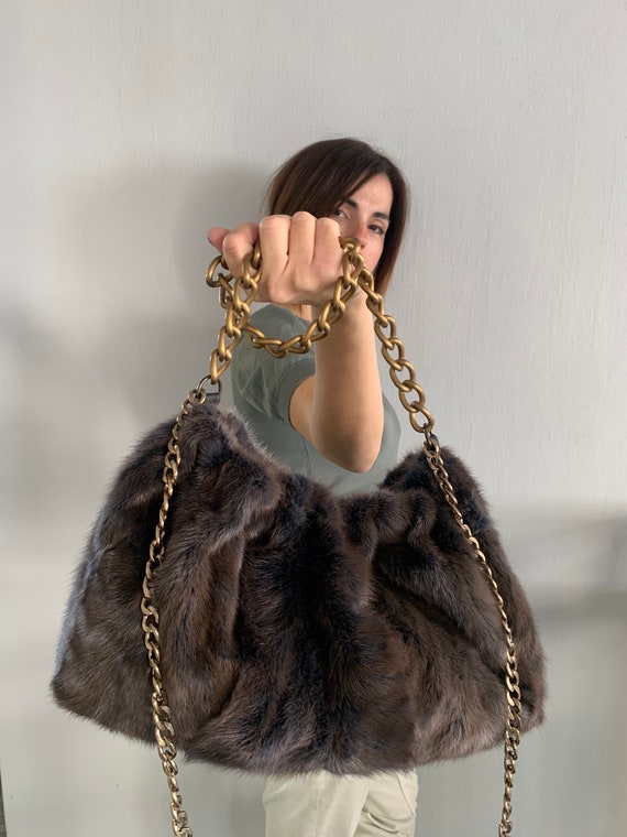 ミンクBAG ブラック ミンク（柄無地）（バッグ｜バッグ ミンクBAG ブラック