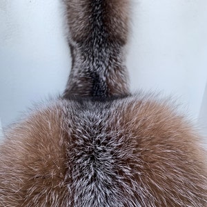 Genuine Crystal fox fur pelt, super supple and lavish as a fur stole or raw material for DIY crafts.  fur skin, luxury fur gift.