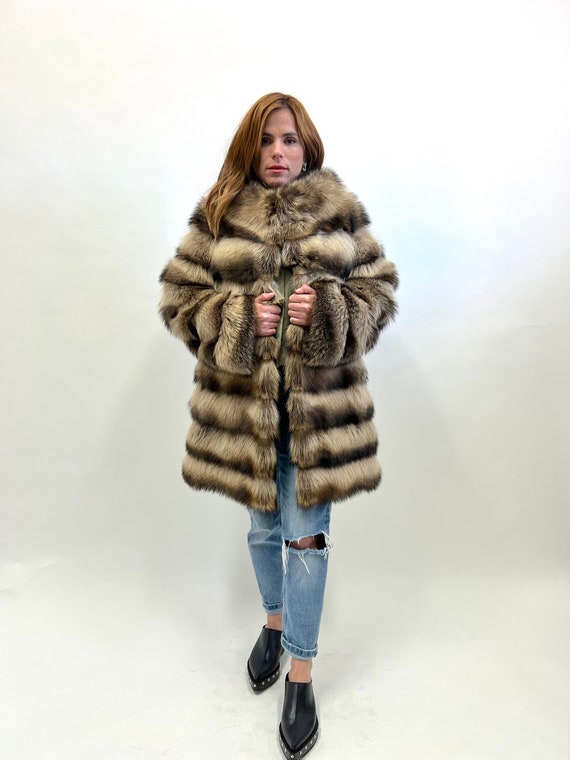Sheared raccoon coat new arrivals