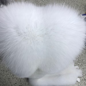 Puede incluir: Un pomp&oacute;n de piel blanca y esponjosa. La piel es muy suave y gruesa.