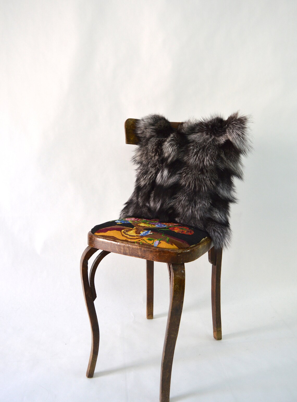 Real Fur Pillow Silver Fox Fur Pillow Case Cushion Cover Etsy