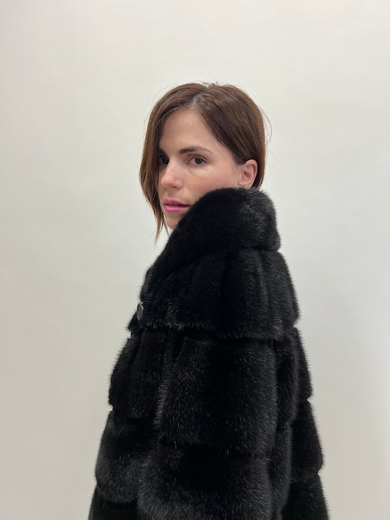 Decluttering journey SAGA MINKサガミンク Saga Mink Fur Coat: Black Sheared Stripe Jacket - Etsy
