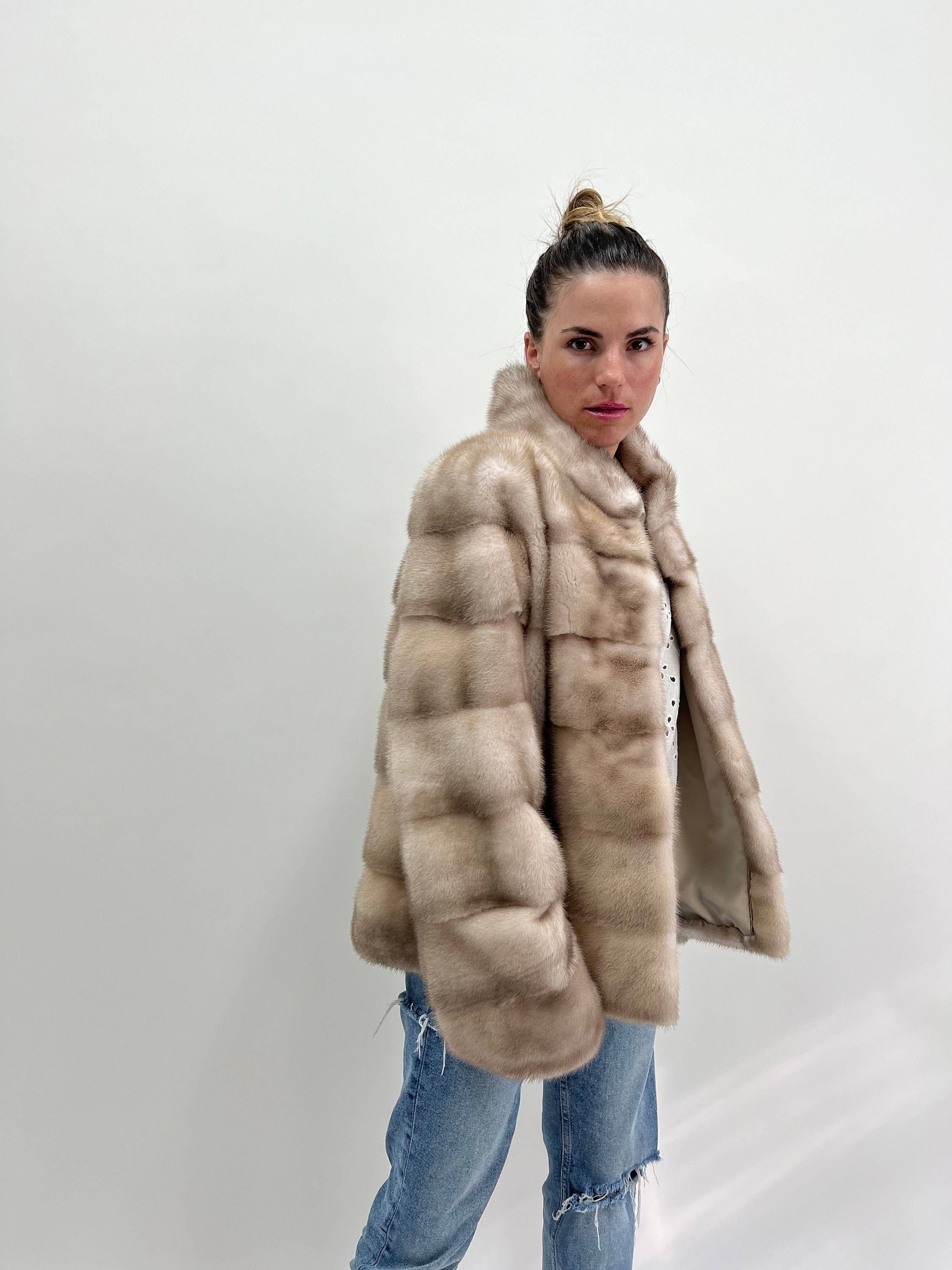 silver mink jacket