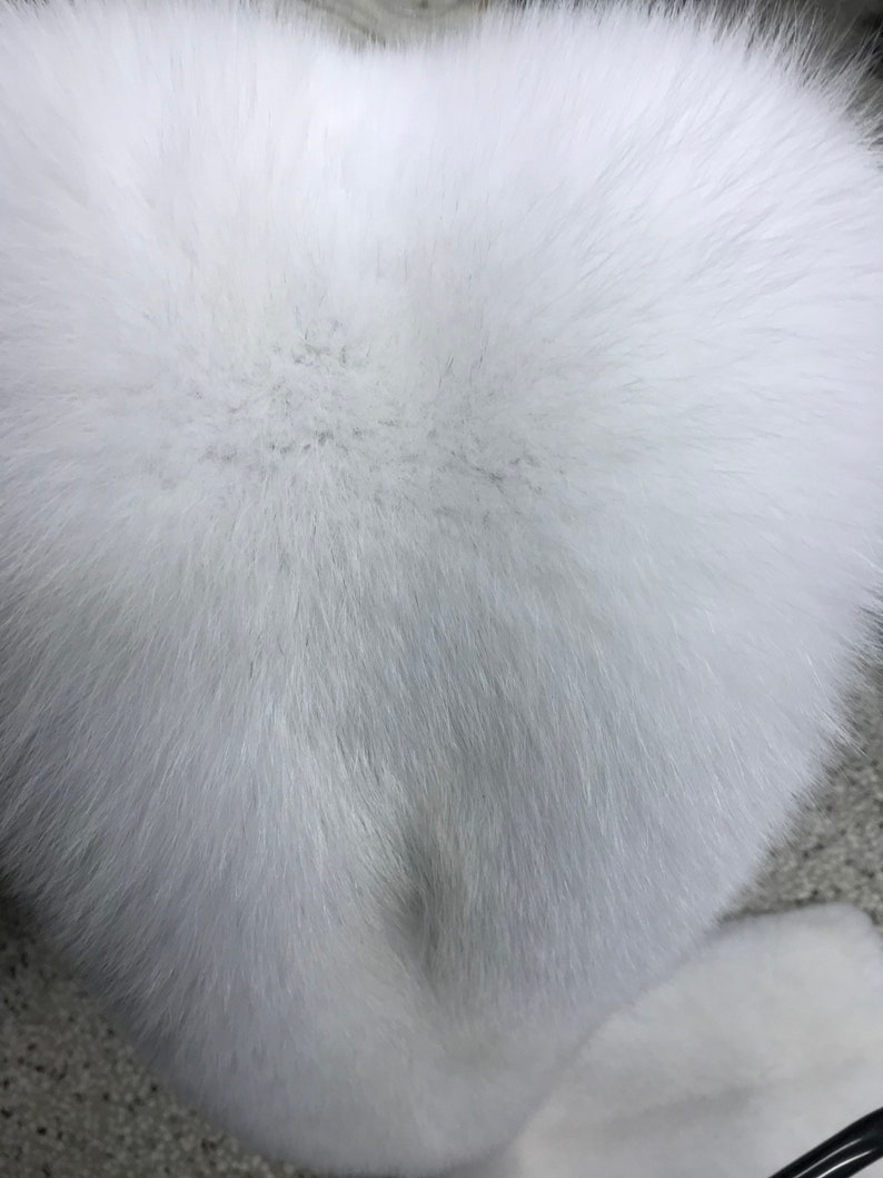 Puede incluir: Un pomp&oacute;n de piel blanca y esponjosa. La piel es suave y gruesa, y el pomp&oacute;n es redondo y lleno.