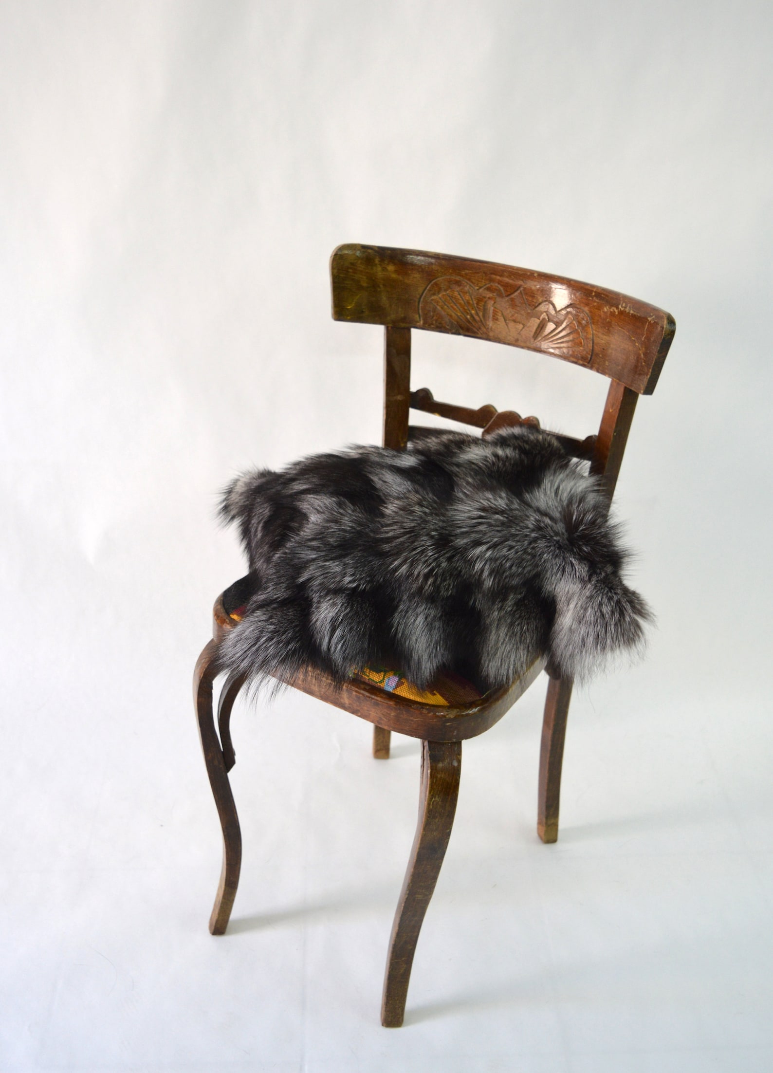 Real Fur Pillow Silver Fox Fur Pillow Case Cushion Cover Etsy