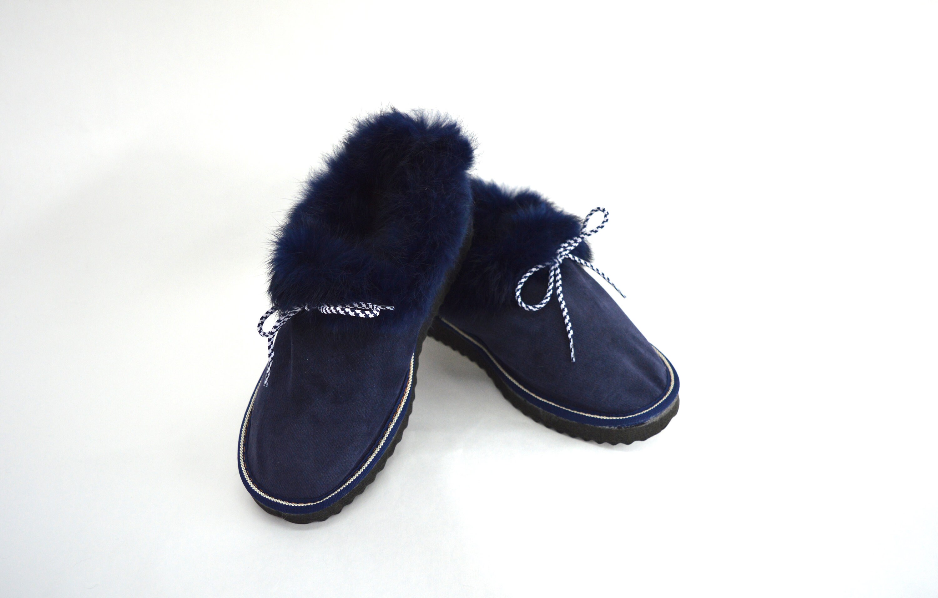 navy blue slippers womens