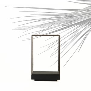 9x9x15 cm (3.5x3.5x5.9 inches) - Glass Display Showcase - Tabletop - matt black