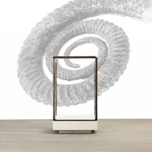 7x7x12,5 cm (2.7x2.7x4.9 inches)-Glass Display Showcase for jewelry, fossils or precious objects-Tabletop-Matt white