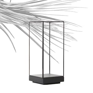 9x9x22,5 cm (3.5x3.5x8.9 inches) - Glass Display Showcase - Tabletop - matt black finish