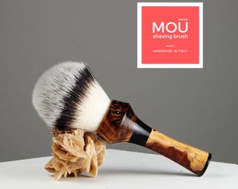 Gestabiliseerde populieren noppen en ijzeren noppen - handgemaakte scheerkwast - 24 mm synthetische knoop