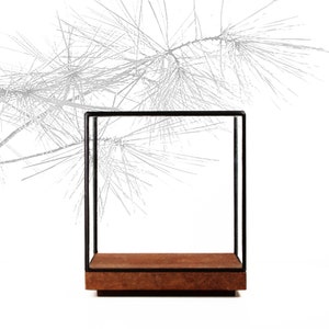 13x13x15 cm (5.1x5.1x5.9 inches) - Glass Display Showcase - Tabletop - rust oxidation