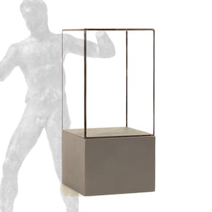 13x13x29 cm (5.1x5.1x11.4 inches) - Glass Display Showcase - Tabletop - anthracite