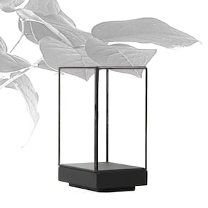 10x7,5x15,5 cm (3.9x3x6,1 inches)-Glass Display Showcase for miniatures, jewelry, mineral collection or other-Tabletop-Matt Black Finish