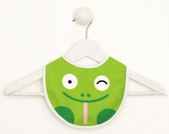 Bavoir grenouille verte, bavoir pour bébé et petits enfants, bavoir animal, cadeau de naissance