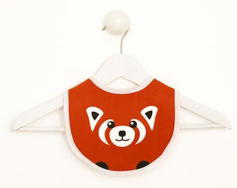 Bavoir panda roux, bavoir pour bébé et petits enfants, bavoir animal, cadeau de naissance