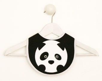 Bavoir panda noir et blanc, bavoir pour bébé et petits enfants, bavoir animal, cadeau de naissance