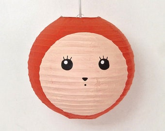 Red Ladybird Japanese Paper Lampshade, rice paper lantern, nursery and children's bedroom, home decor