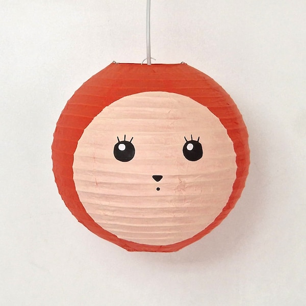 Red Ladybird Japanese Paper Lampshade, rice paper lantern, nursery and children's bedroom, home decor