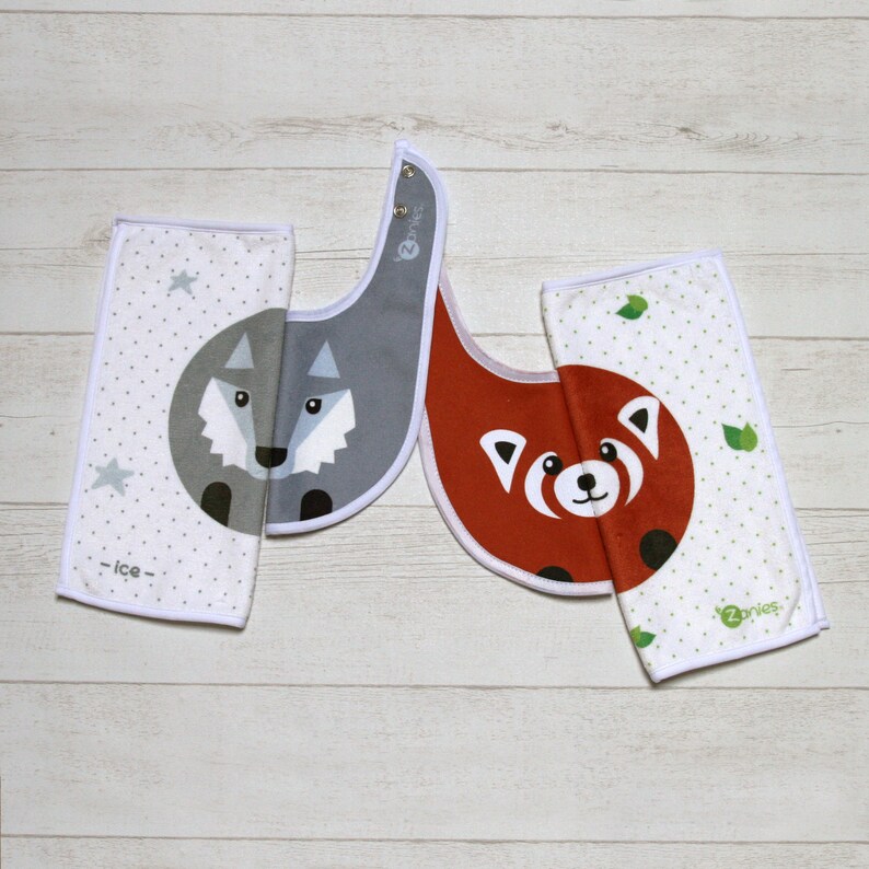 Essuie main panda roux, petite serviette pour bébé et petits enfants, serviette animal, cadeau de naissance image 4