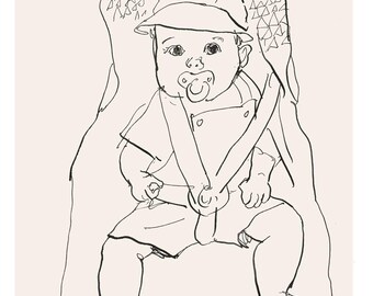 Custom Watercolor Portrait – Original People & Pet Sketch Drawing