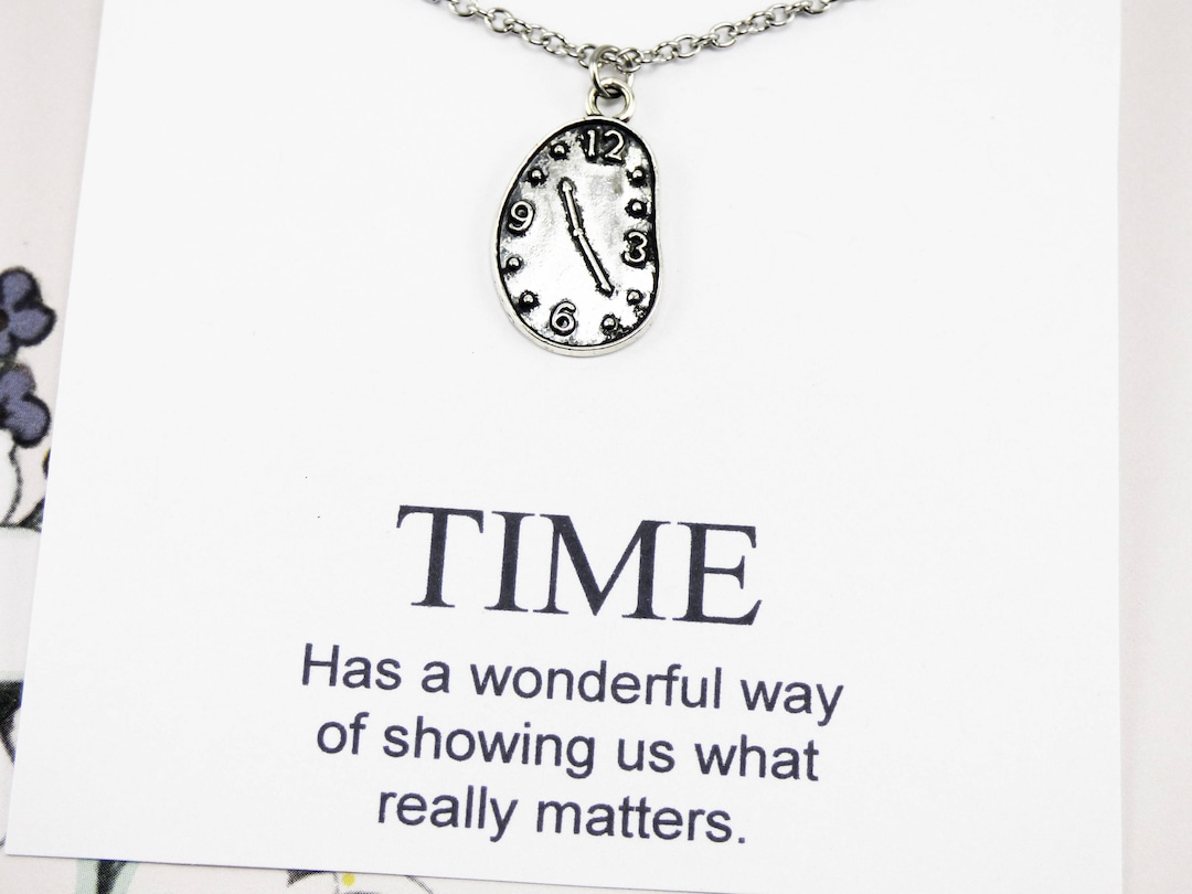 Time Necklace Clock Face Jewelry Personalized Necklace Etsy