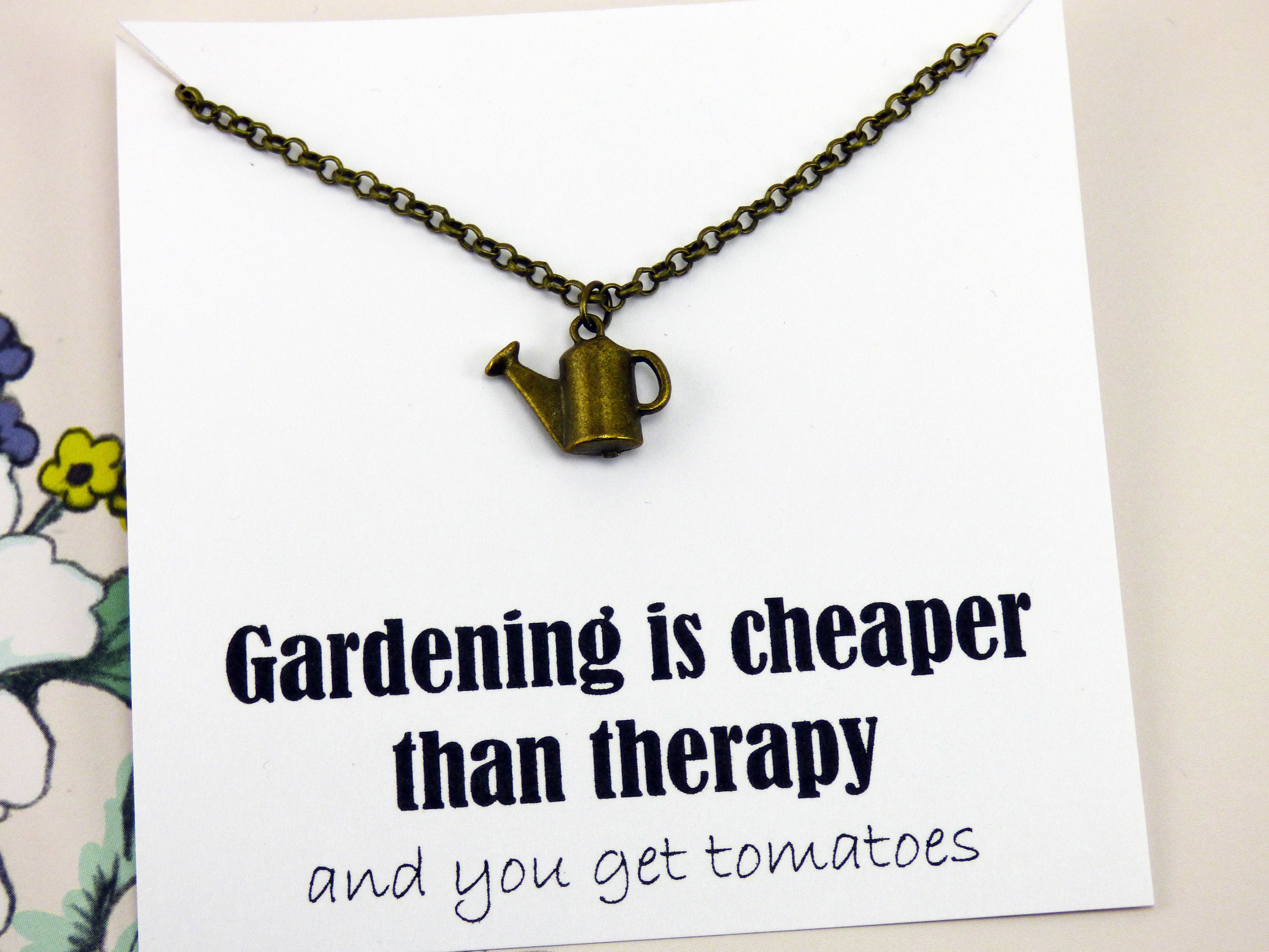 Watering Can Necklace Garden Jewelry 