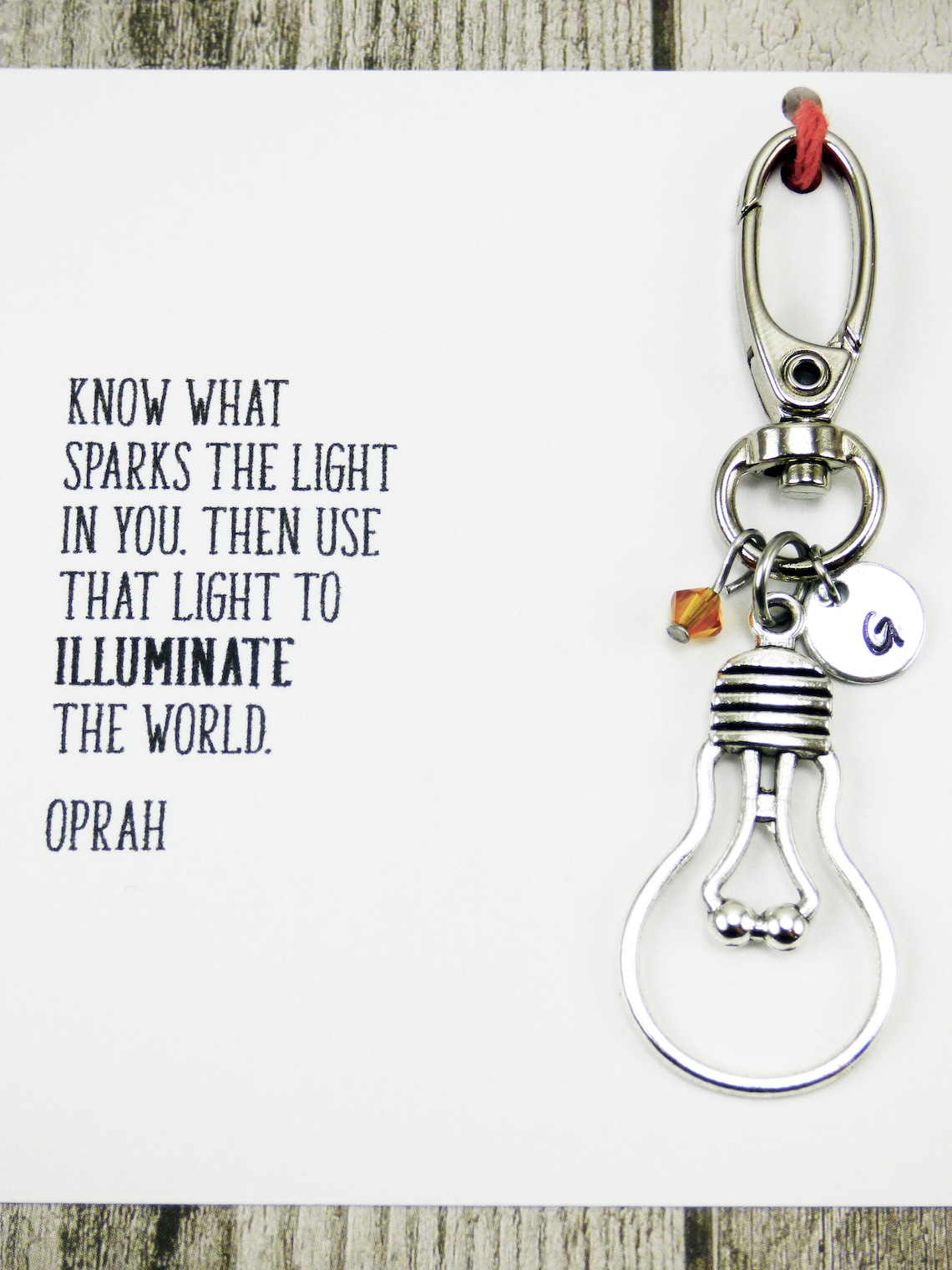 Light Bulb Keychain inspirational gifts for friends small Etsy