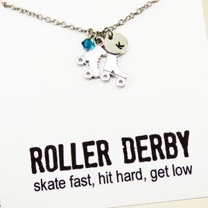 Rullskridskohalsband, roller derby-presenter, rullskridskoåkningssmycken, derbytjejer, inspirerande halsband med mening, motivationspresenter bild 3