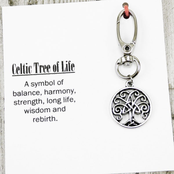 Celtic Tree of Life Keychain, Celtic knot tree of life meaning, tree of life gifts Celtic symbol, Irish gifts, stocking stuffers for her