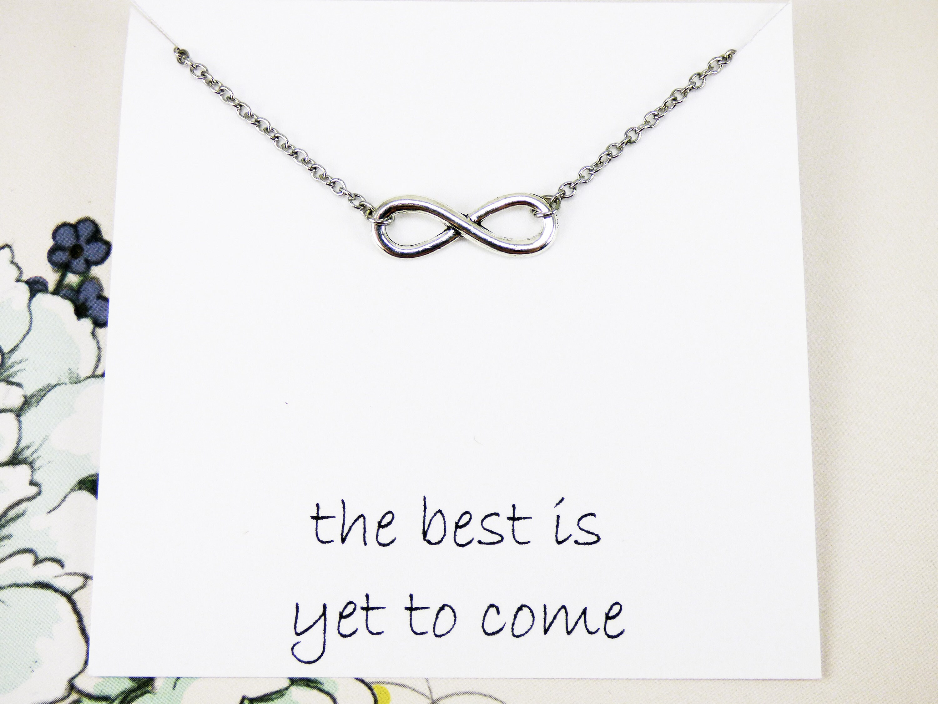 Silver Infinity Necklace Meaning Love eternity necklace Etsy